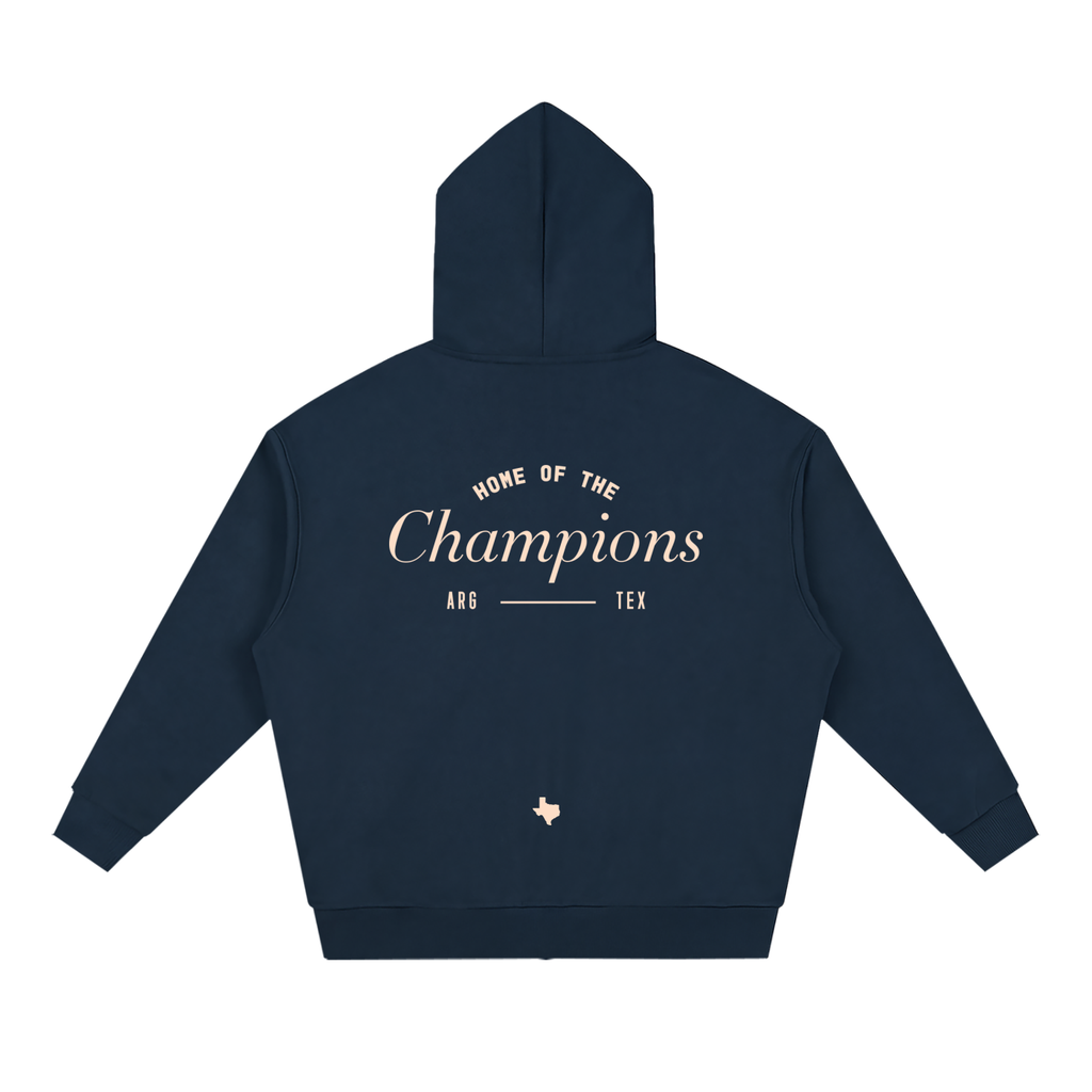Unisex Loose Solid Full Zip Hoodie