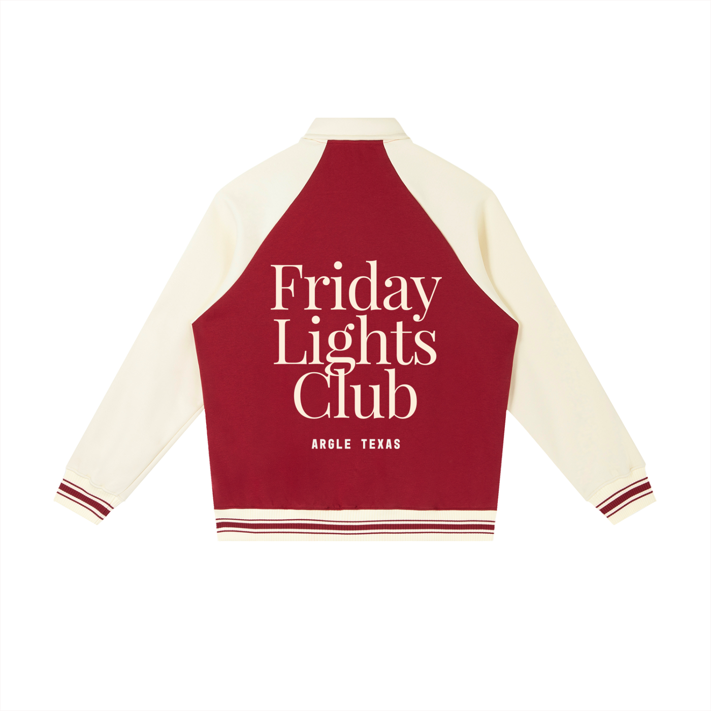 Friday Lights Raglan Sleeve Baseball Jacket