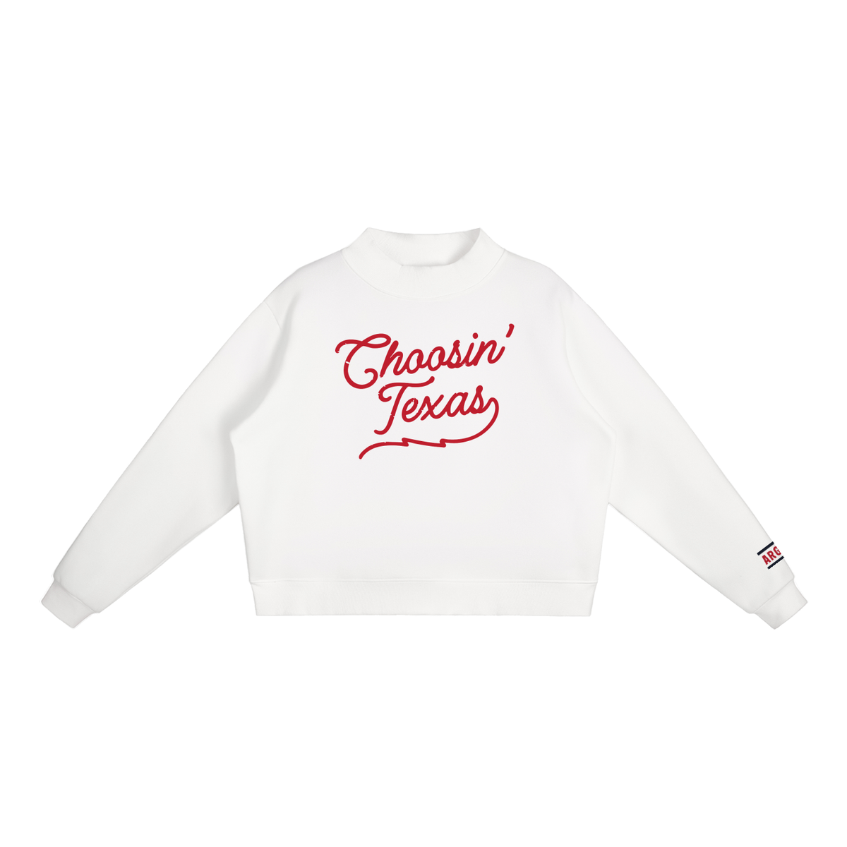 Choosin Texas Fleece Mock Crew Sweatshirt
