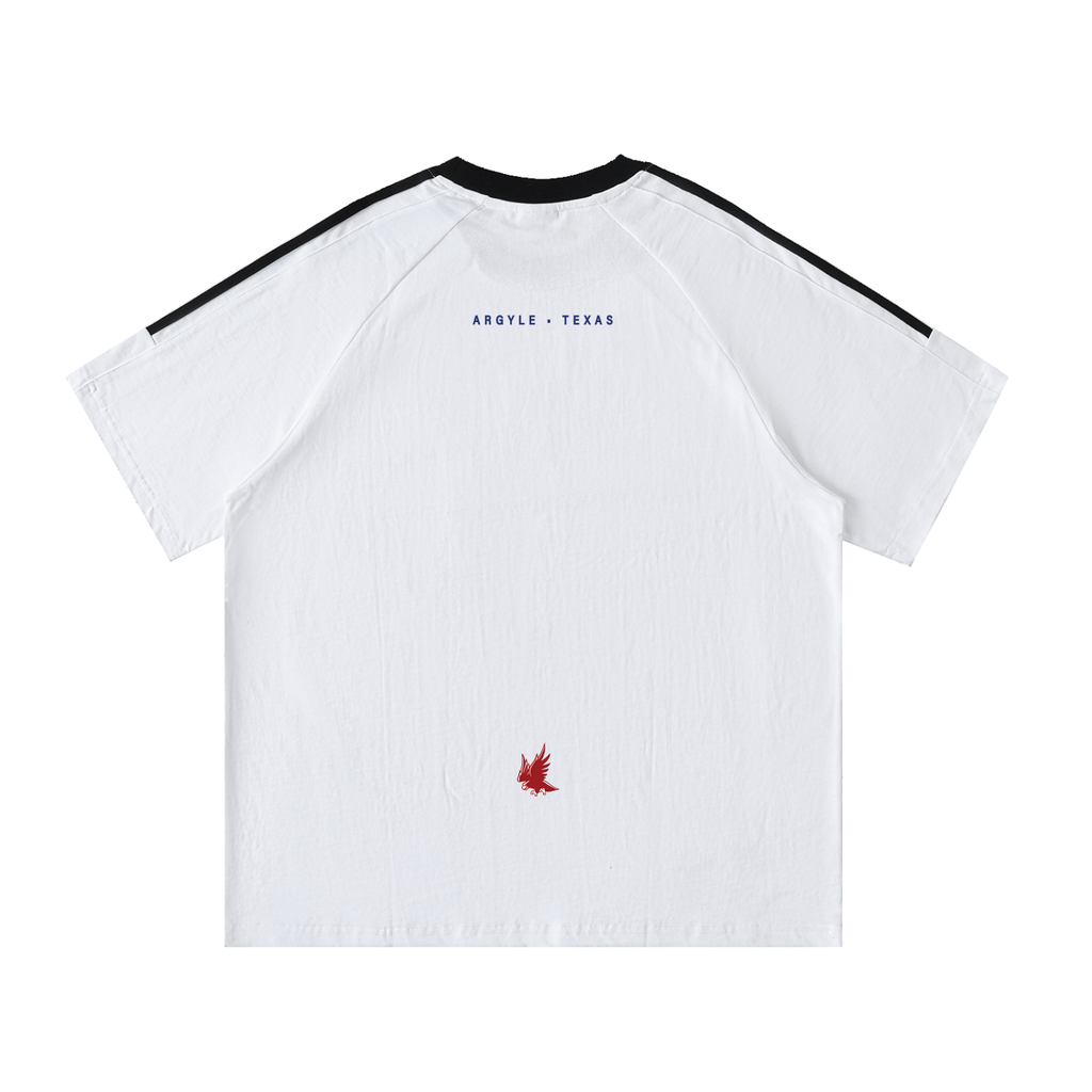 Contrast Tape Crewneck Cotton T-Shirt