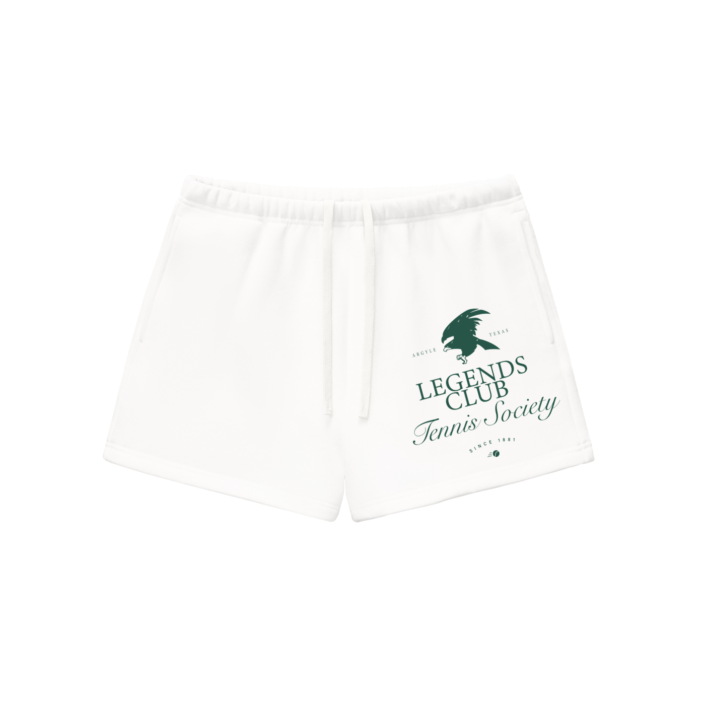 Womens Tennis Fleece Drawstring Sweatshorts