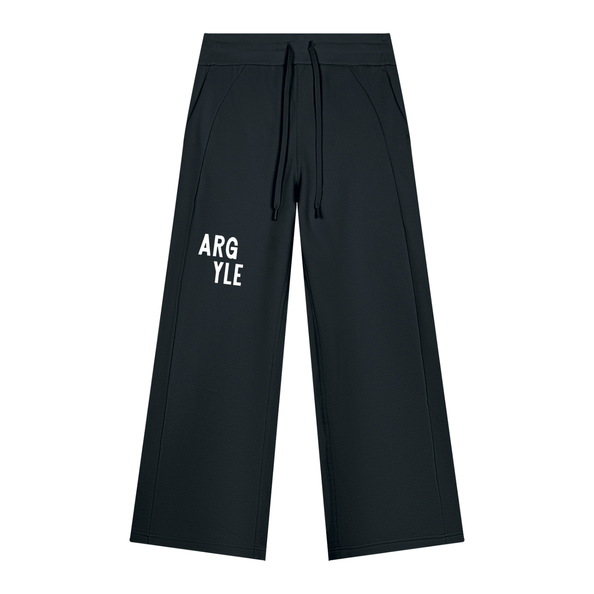 Womens Argyle Wide Leg Fleece Sweatpants