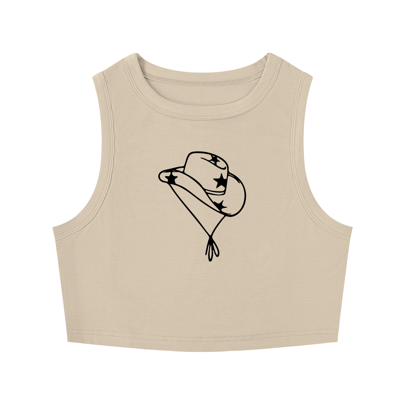 Womens TX Cheer Tight Crewneck Crop Tank Top