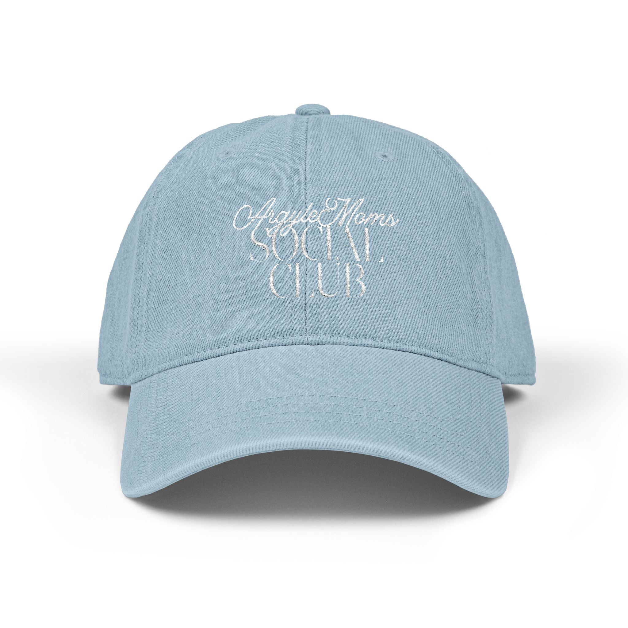 Moms Social Club Embroidered Denim Hat