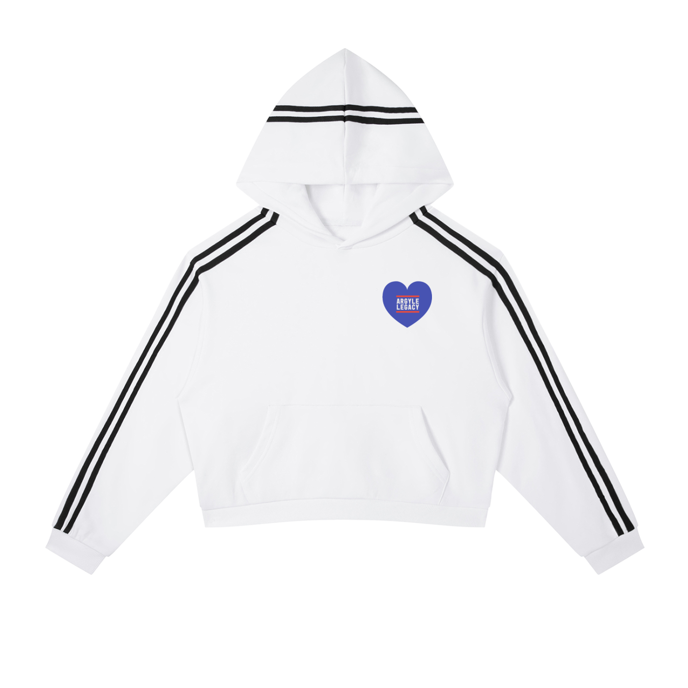 Womens Legacy Stripe Cropped Hoodie