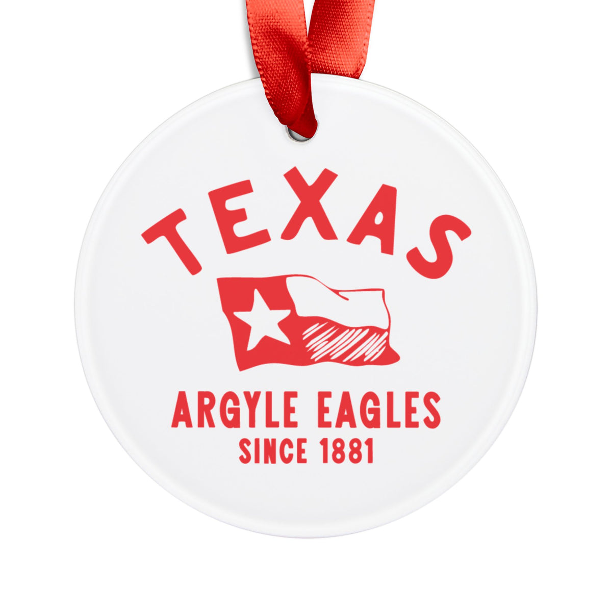 Texas Argyle Eagles Acrylic Ornament – School Spirit Holiday Keepsake