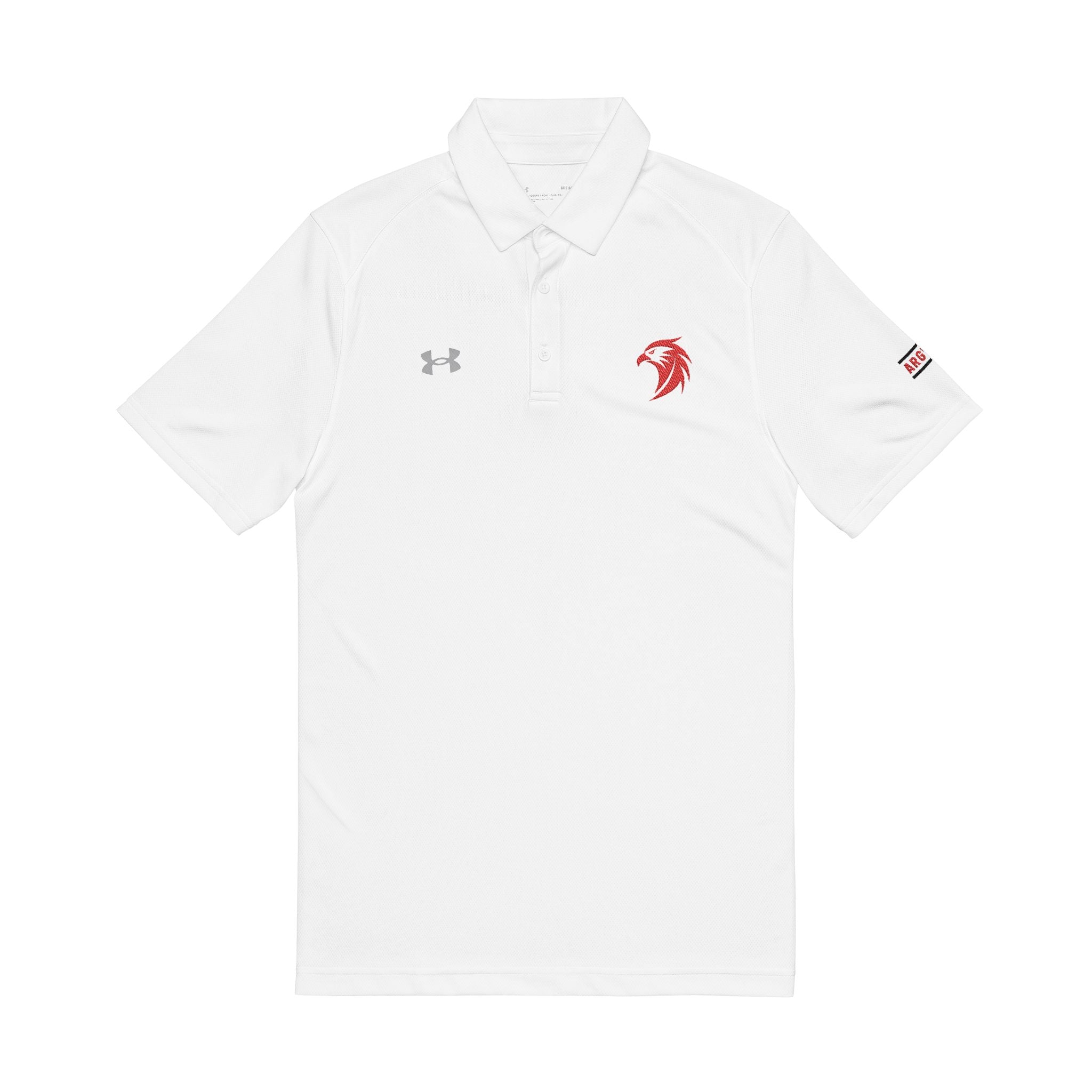 Men's White Embroidered Polo Shirt