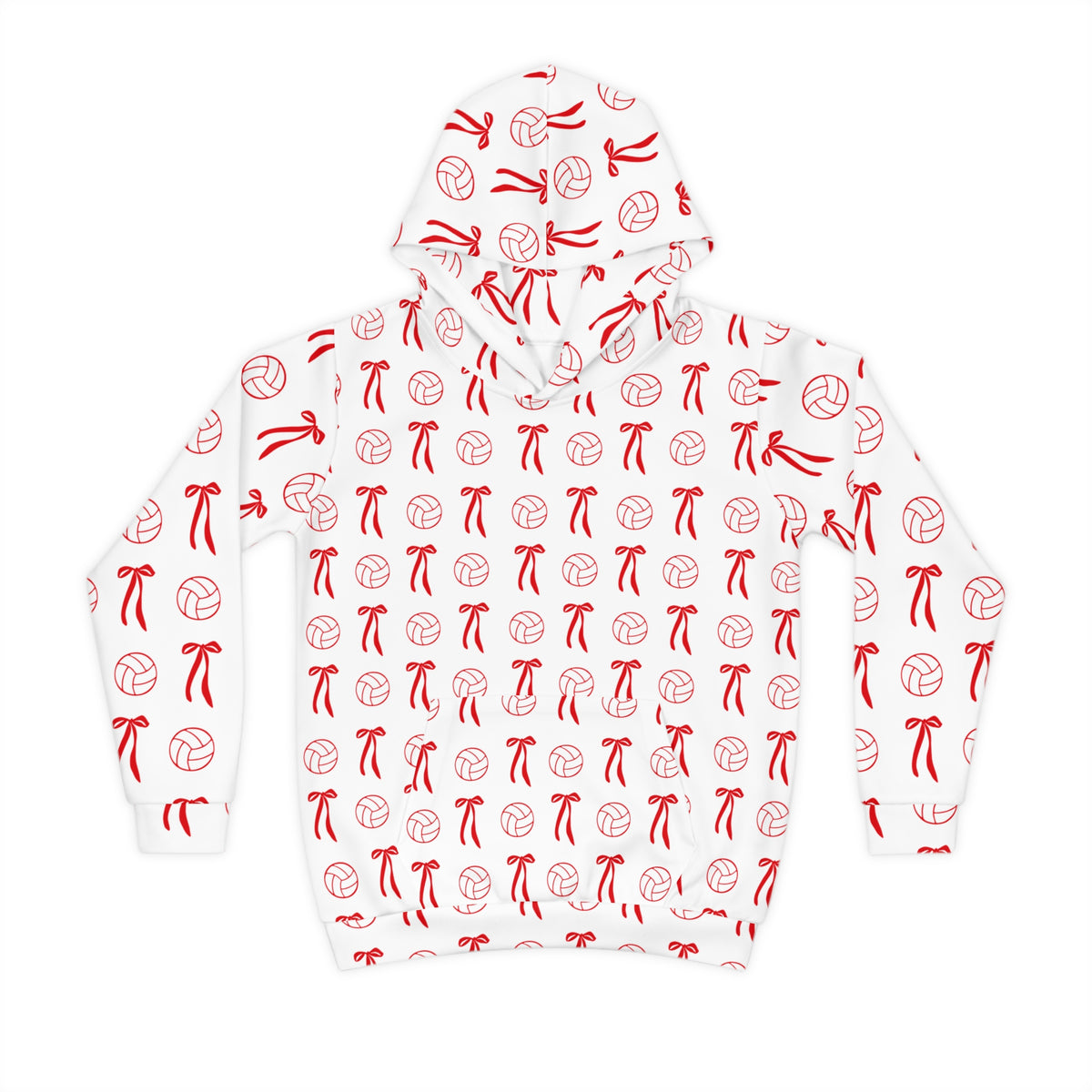 Youth Volleyball Pattern Hoodie