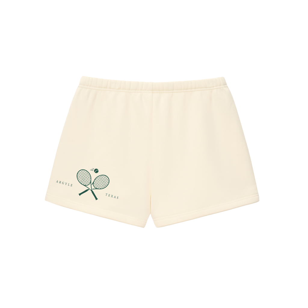 Womens Tennis Fleece Drawstring Sweatshorts