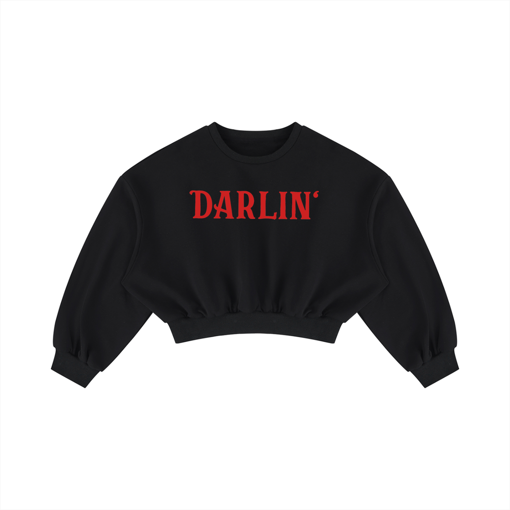 Womens Darlin Boxy Cropped Crewneck
