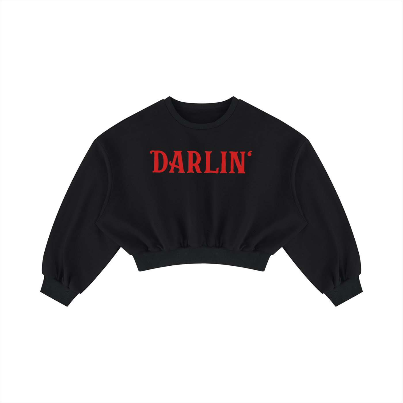 Womens Darlin Boxy Cropped Crewneck