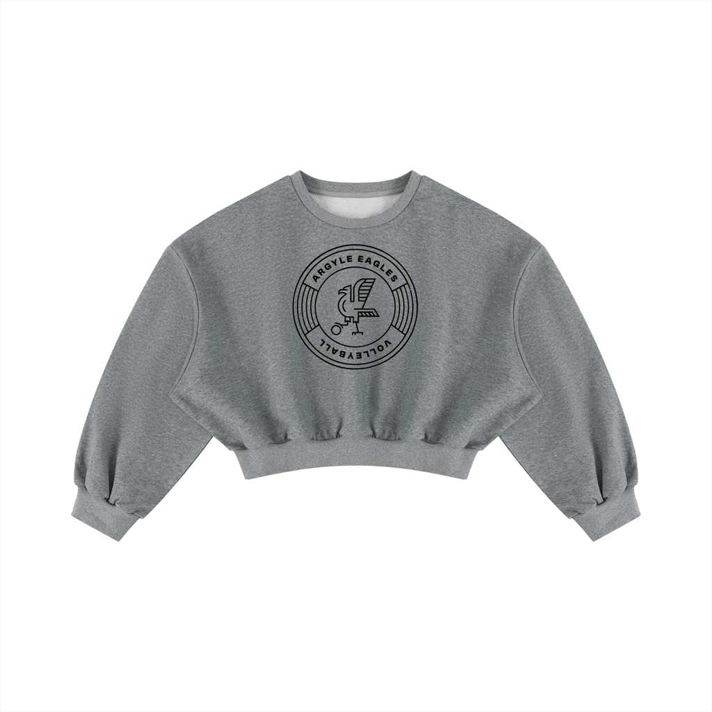 Womens Eagles Volleyball Boxy Cropped Crewneck Sweatshirt