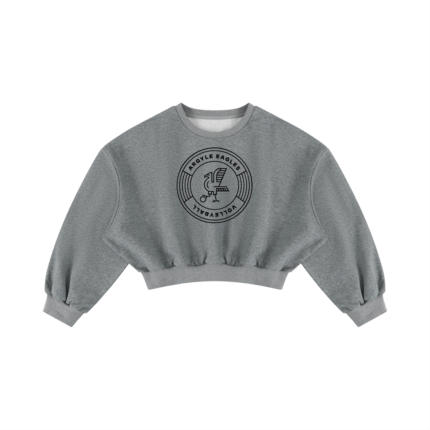 Womens Eagles Volleyball Boxy Cropped Crewneck Sweatshirt