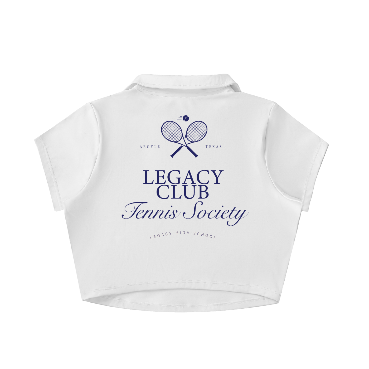 Womens Legacy V-Neck Lapel Crop Top