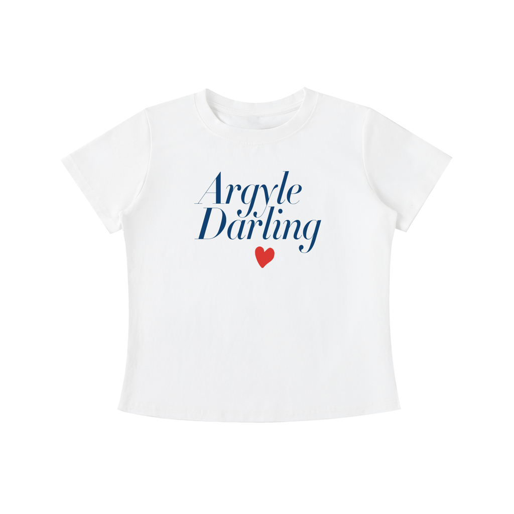 Womens Vintage Argyle Darling Slim Fit Tee