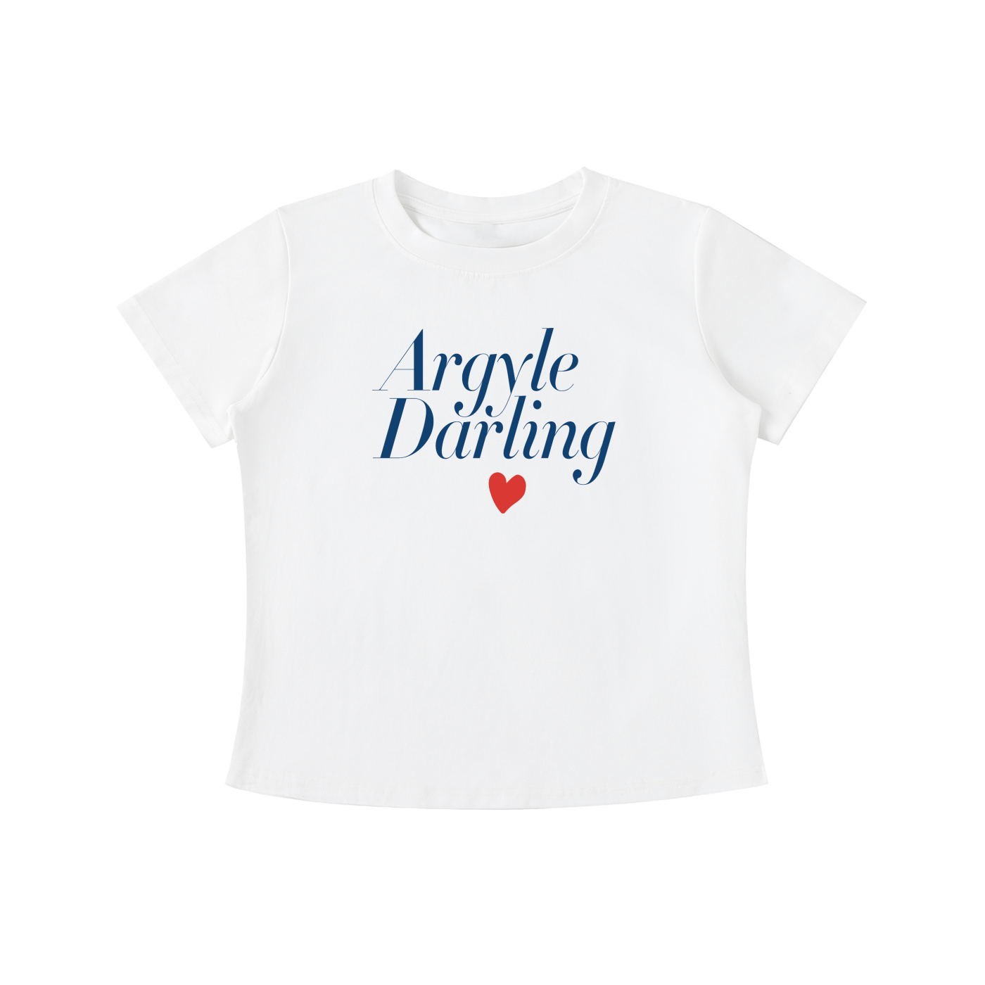 Womens Vintage Argyle Darling Slim Fit Tee