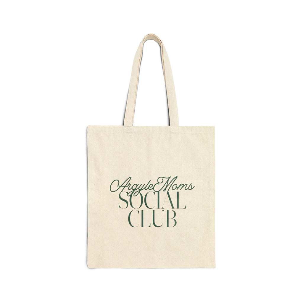 Argyle Moms Social Club Canvas Tote