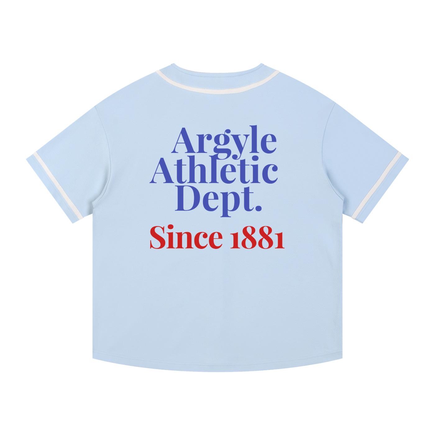 Argyle Athletics Piped Button-Up Jersey