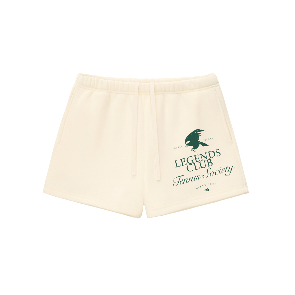 Womens Tennis Fleece Drawstring Sweatshorts
