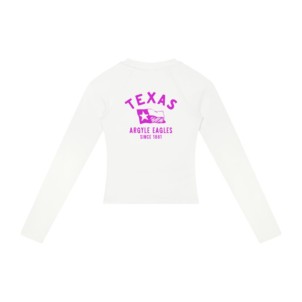 Womens Argyle Eagles PInk Raglan Long Sleeve Tee