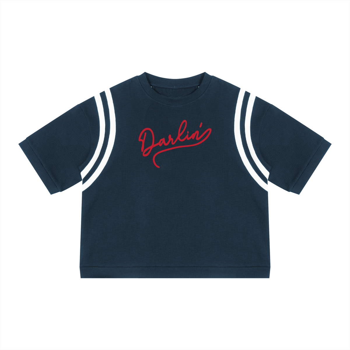 Darlin' Color Block Waffle Boxy Tee