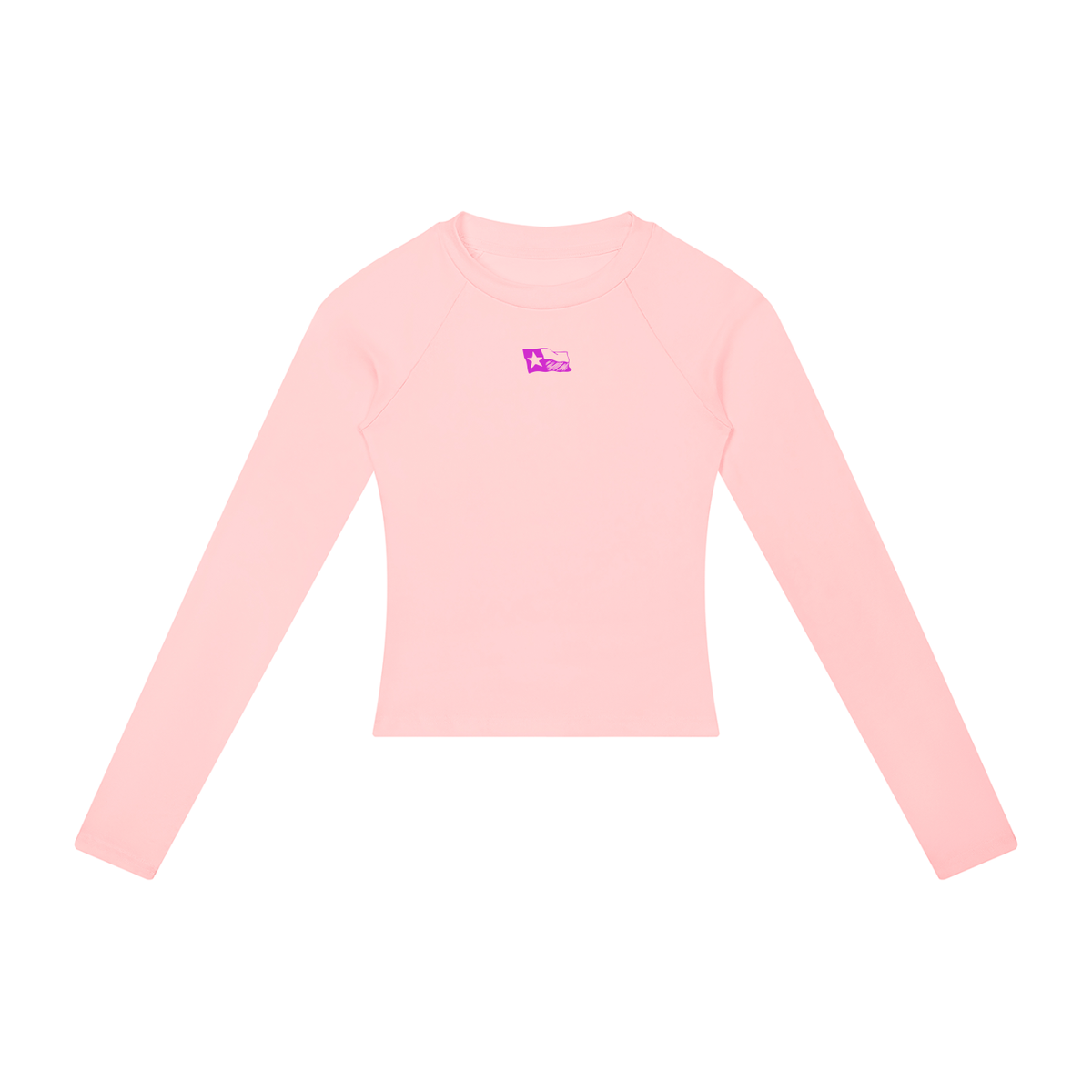Womens Argyle Eagles PInk Raglan Long Sleeve Tee