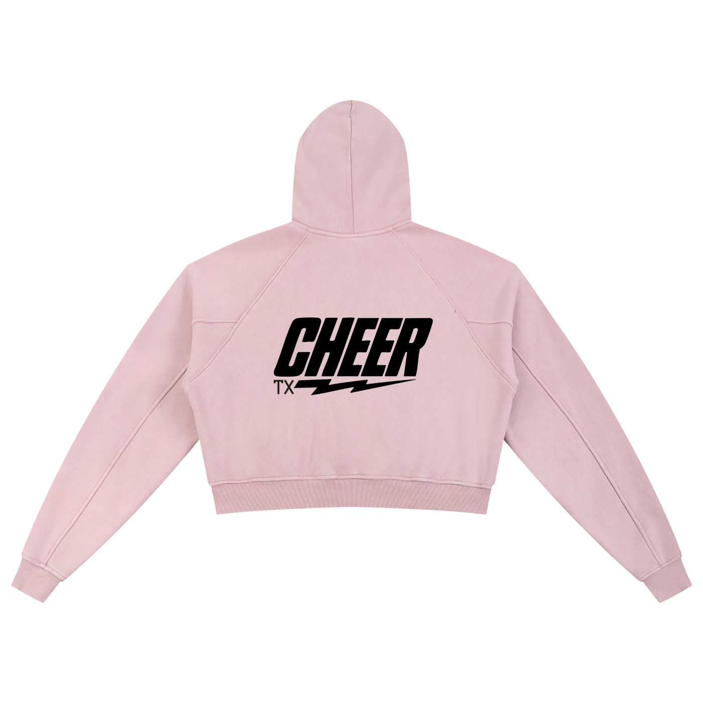 Womens TX Cheer Washed Cropped Hoodie