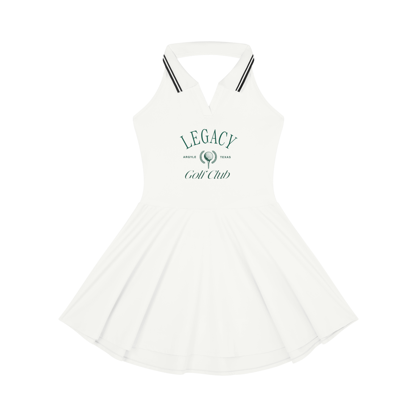Womens Collared Halter Golf Dress