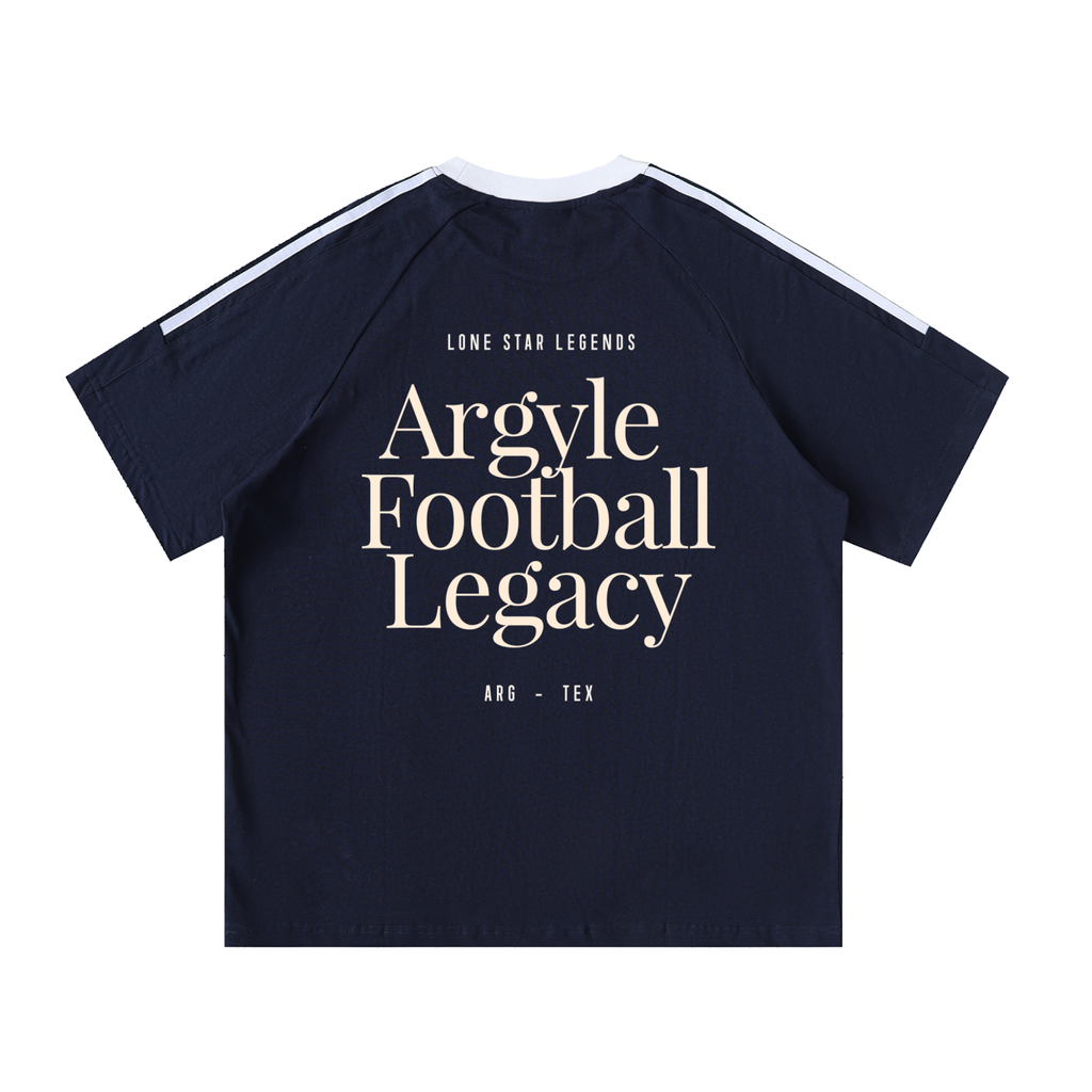 Argyle Football Striped Crewneck Cotton Tee