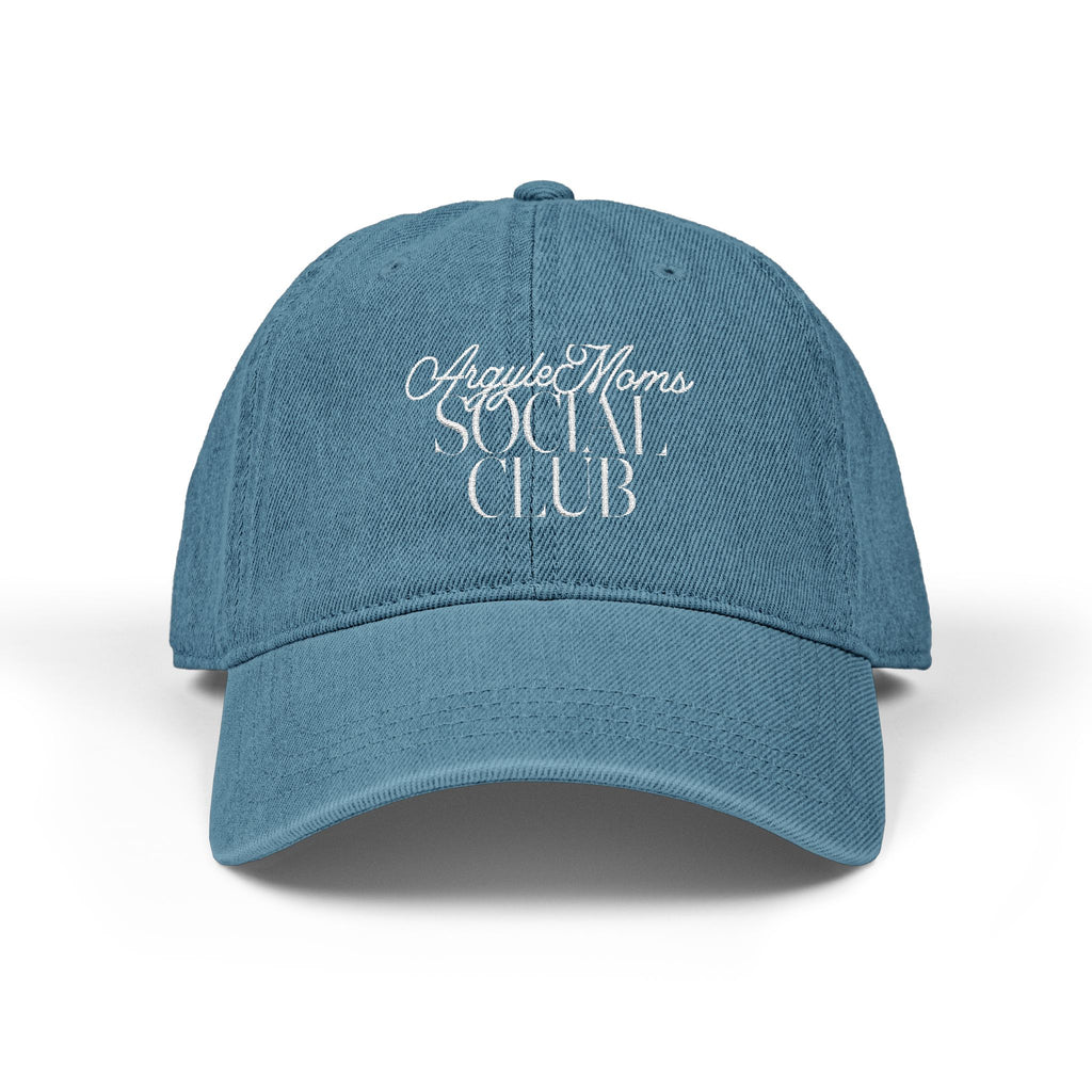 Moms Social Club Embroidered Denim Hat