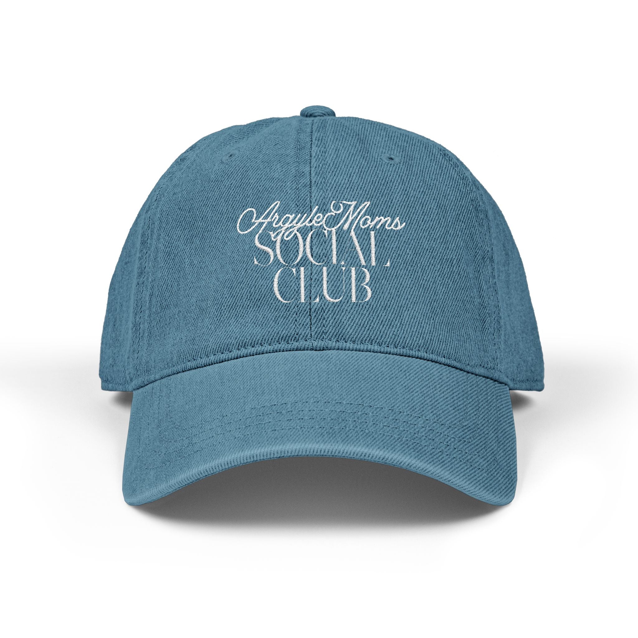 Moms Social Club Embroidered Denim Hat