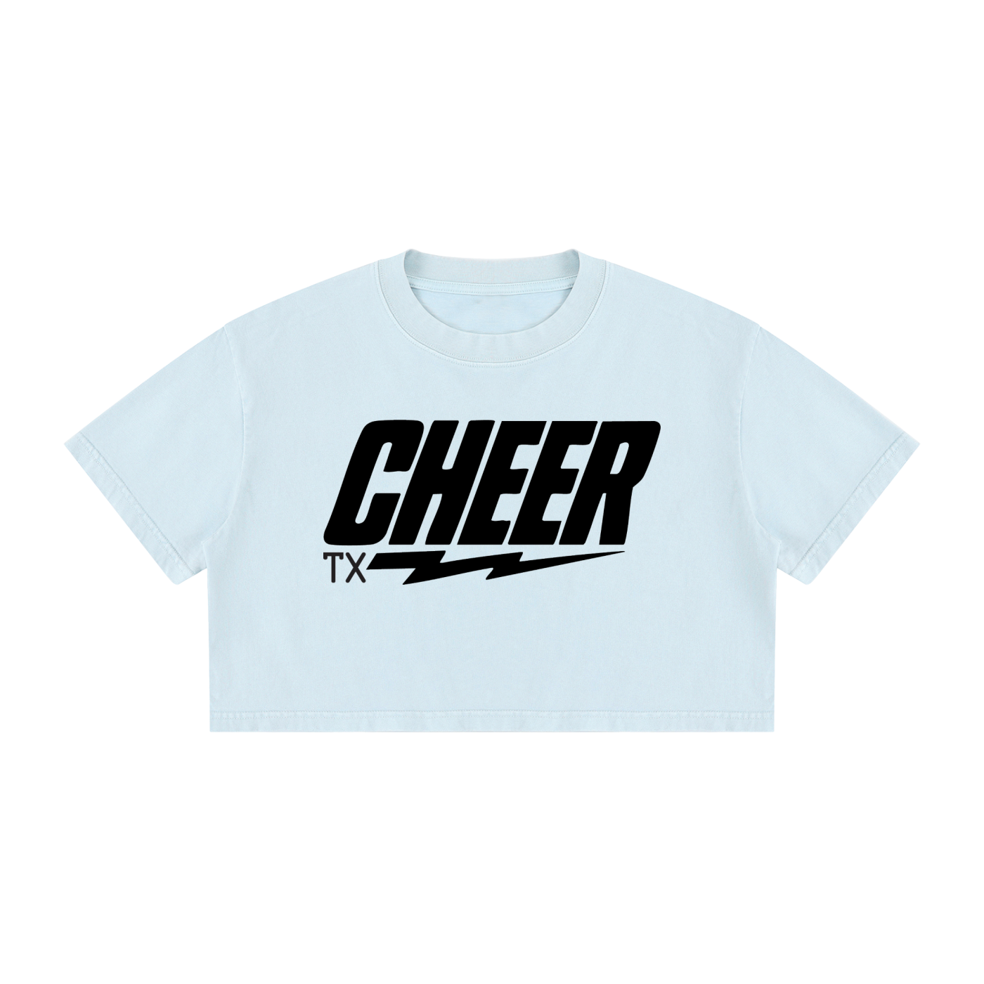 Womens TX Cheer Wash Cotton Crop Tee