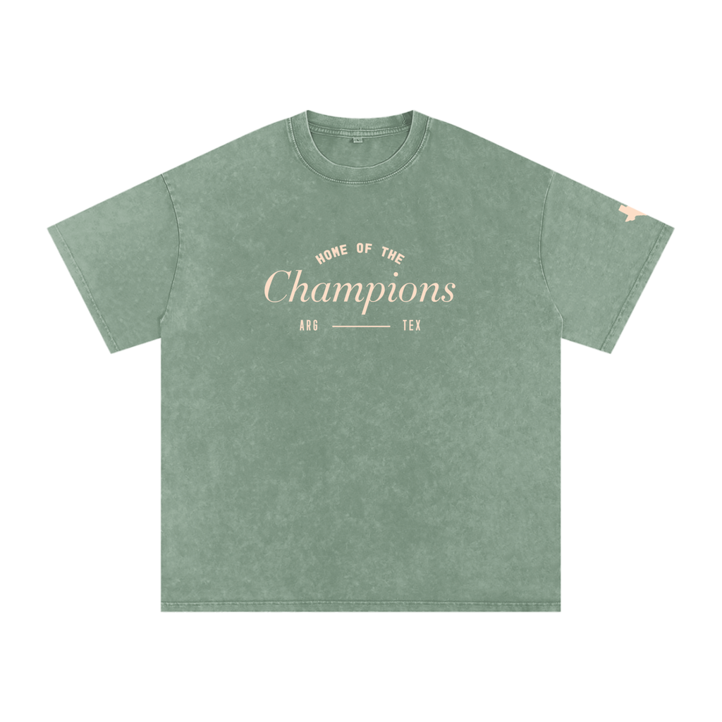 Unisex Champs Washed Oversized Cotton Tee