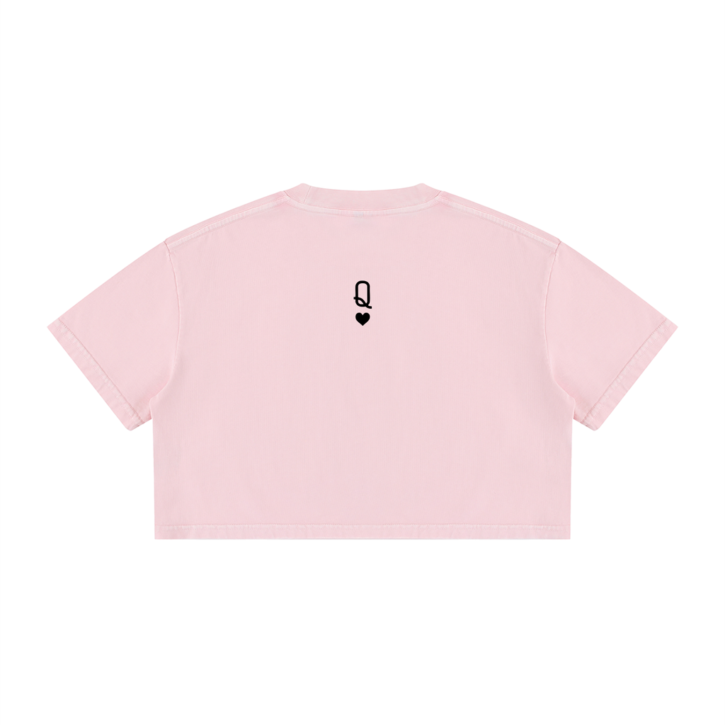 Womens TX Cheer Wash Cotton Crop Tee