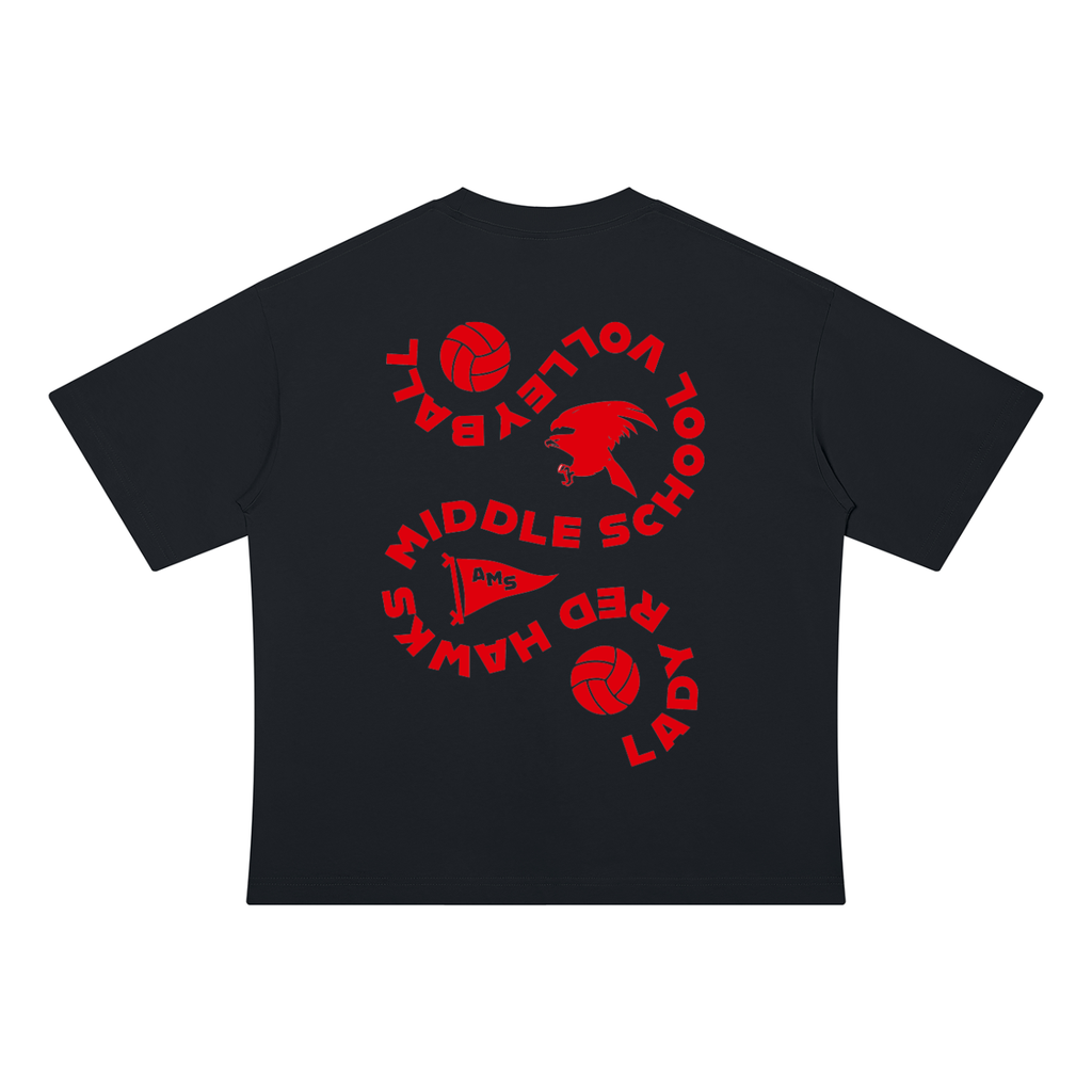 Womens AMS Volleyball Drop Shoulder Cotton Tee