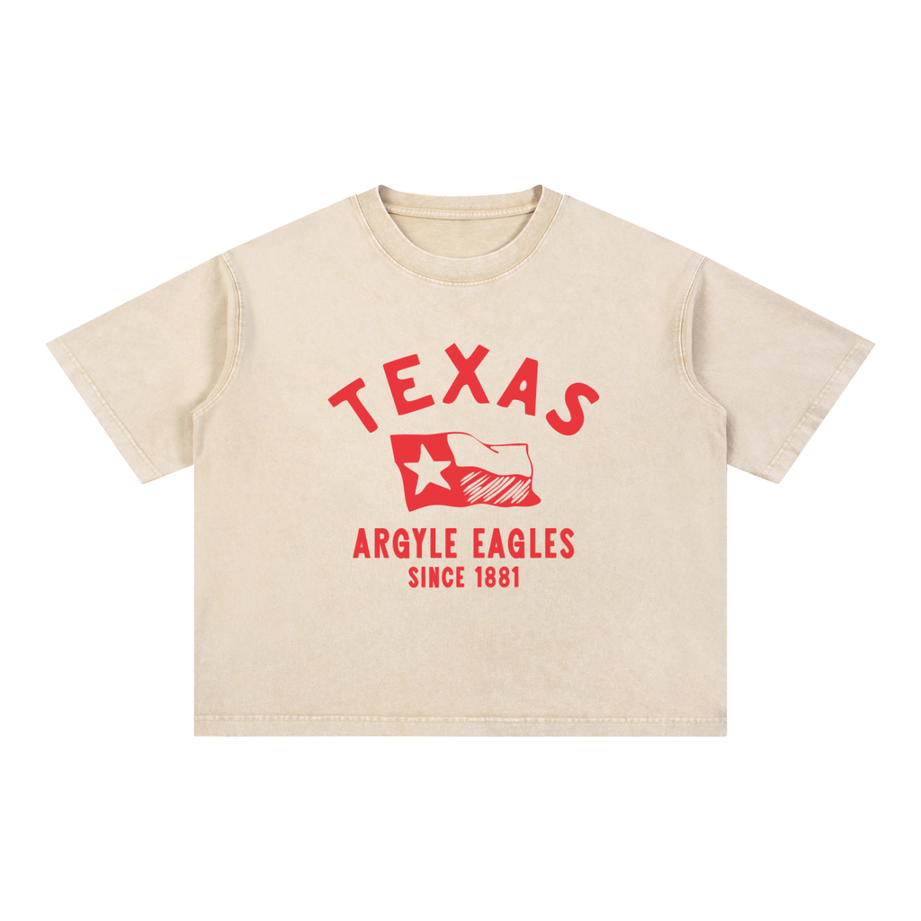 Argyle Eagles Mineral Wash Boxy Cotton Tee