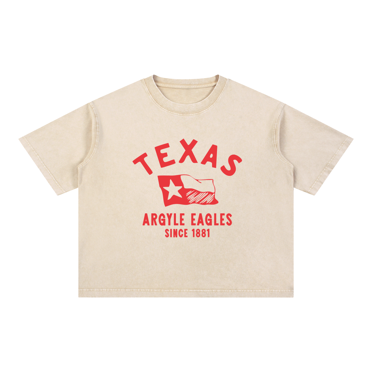 Argyle Eagles Mineral Wash Boxy Cotton Tee
