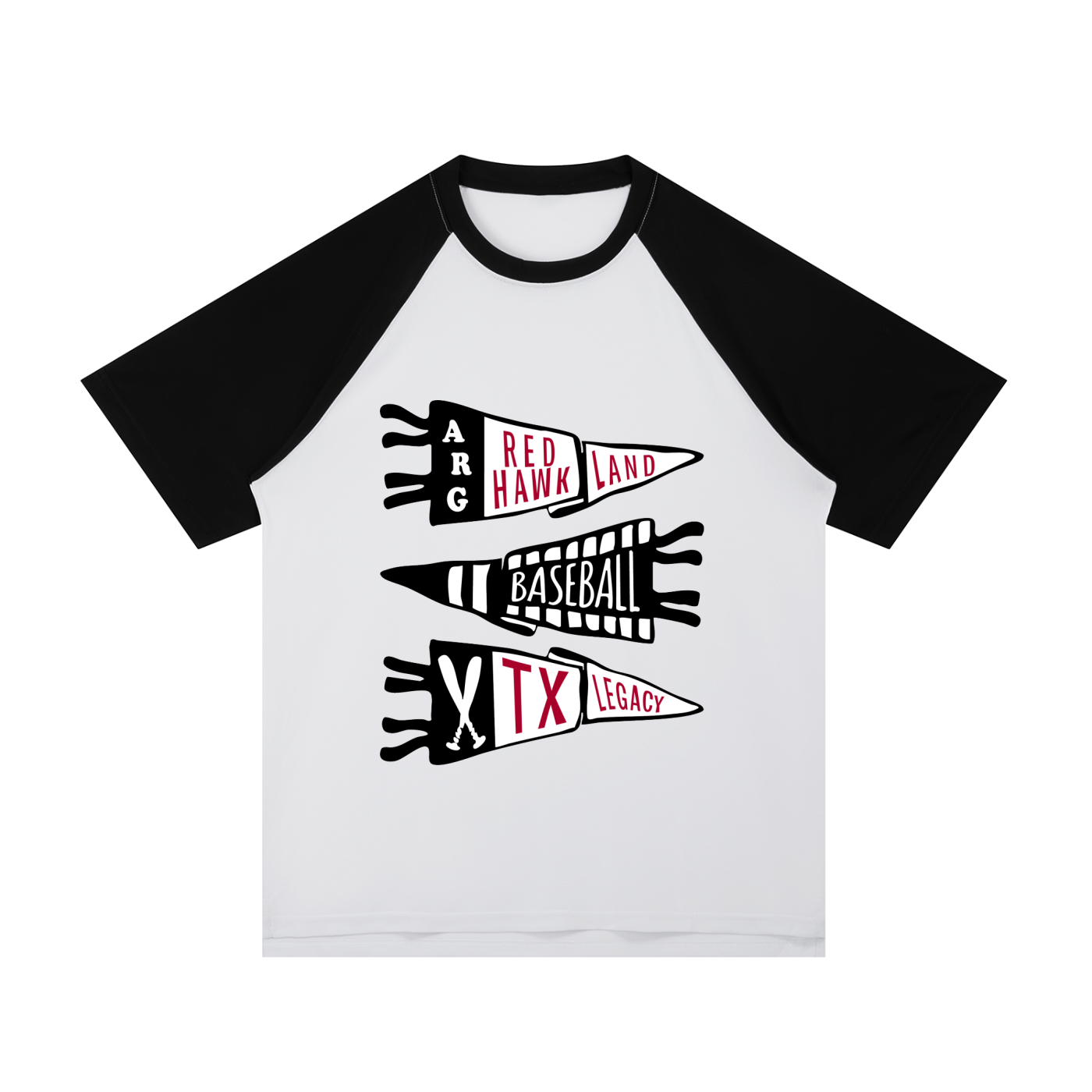 Unisex Red Hawk Baller Raglan Tee