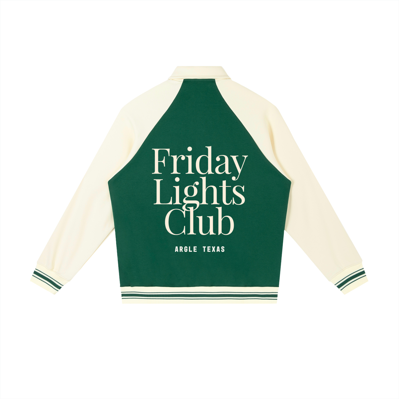 Friday Lights Raglan Sleeve Baseball Jacket