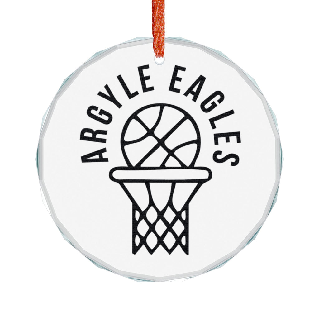 Argyle Eagles Basketball Glass Ornament