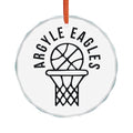 Argyle Eagles Basketball Glass Ornament