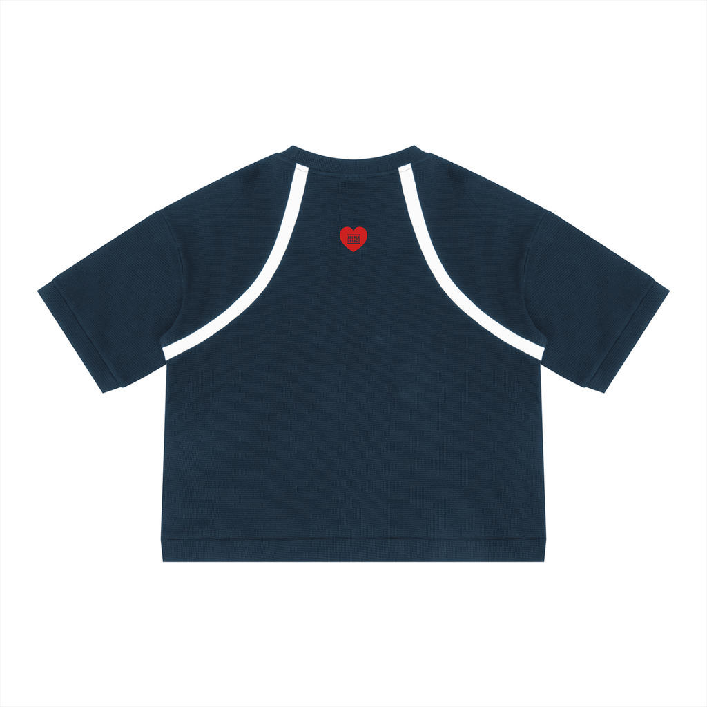 Darlin' Color Block Waffle Boxy Tee