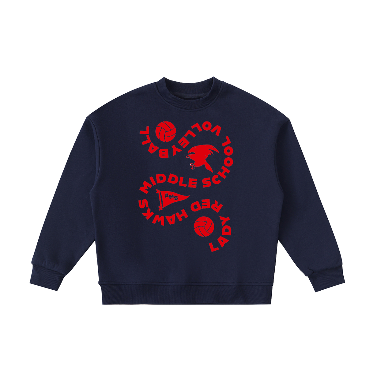 Youth AMS Redhawks Volleyball Sweatshirt