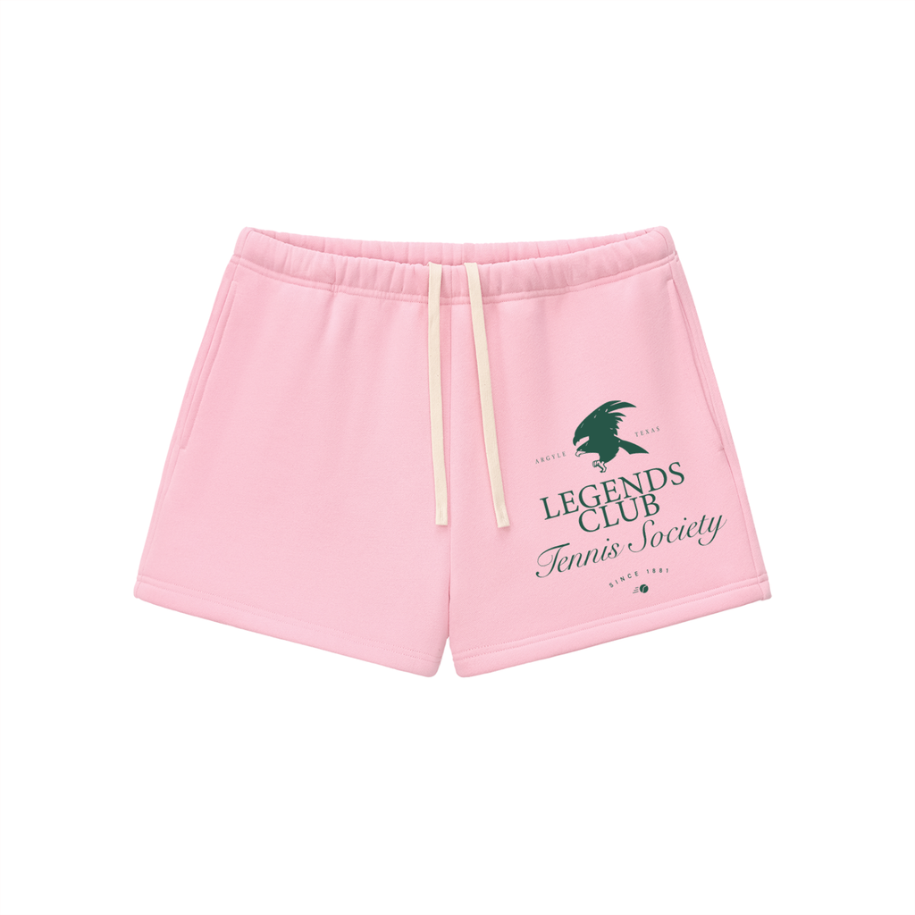 Womens Tennis Fleece Drawstring Sweatshorts
