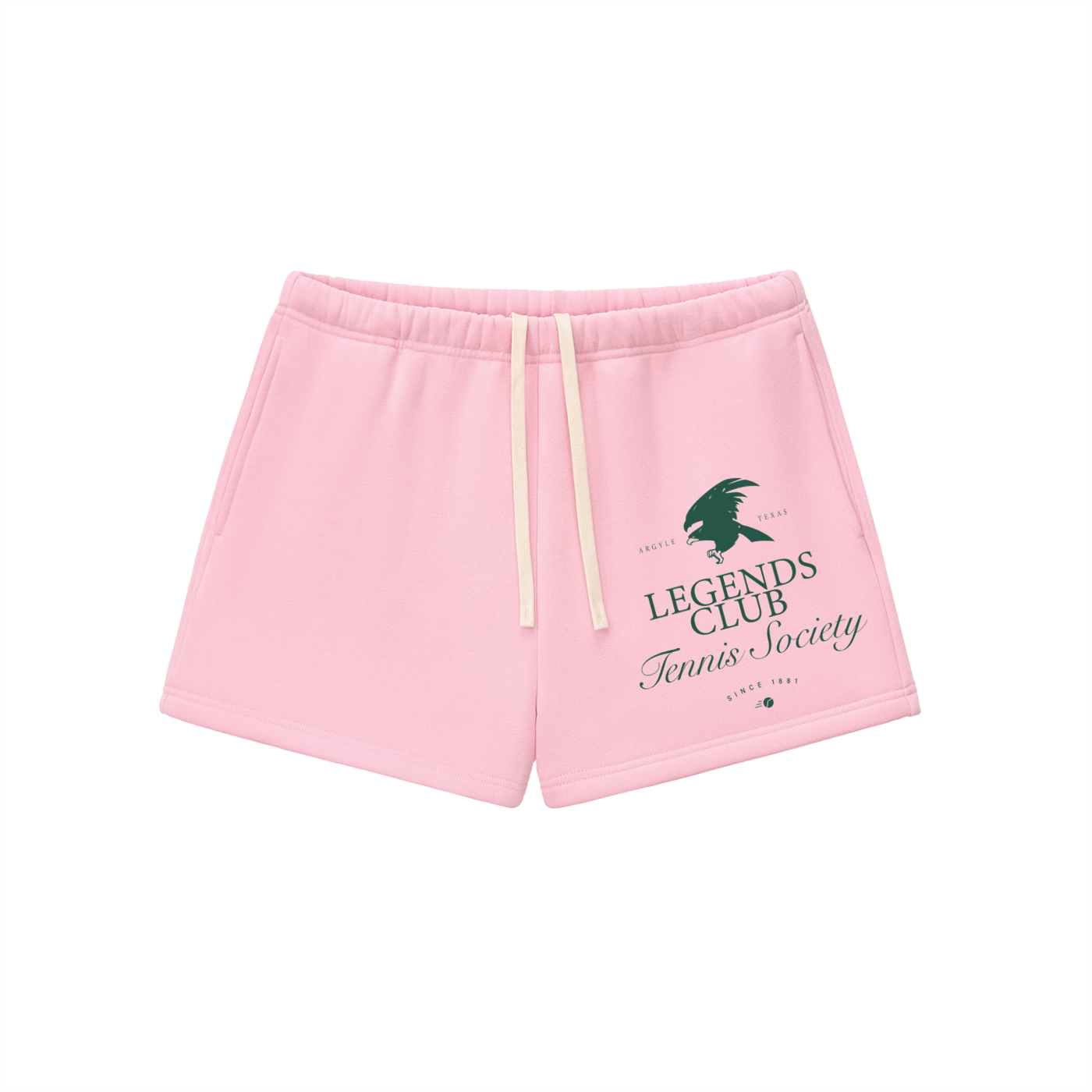 Womens Tennis Fleece Drawstring Sweatshorts