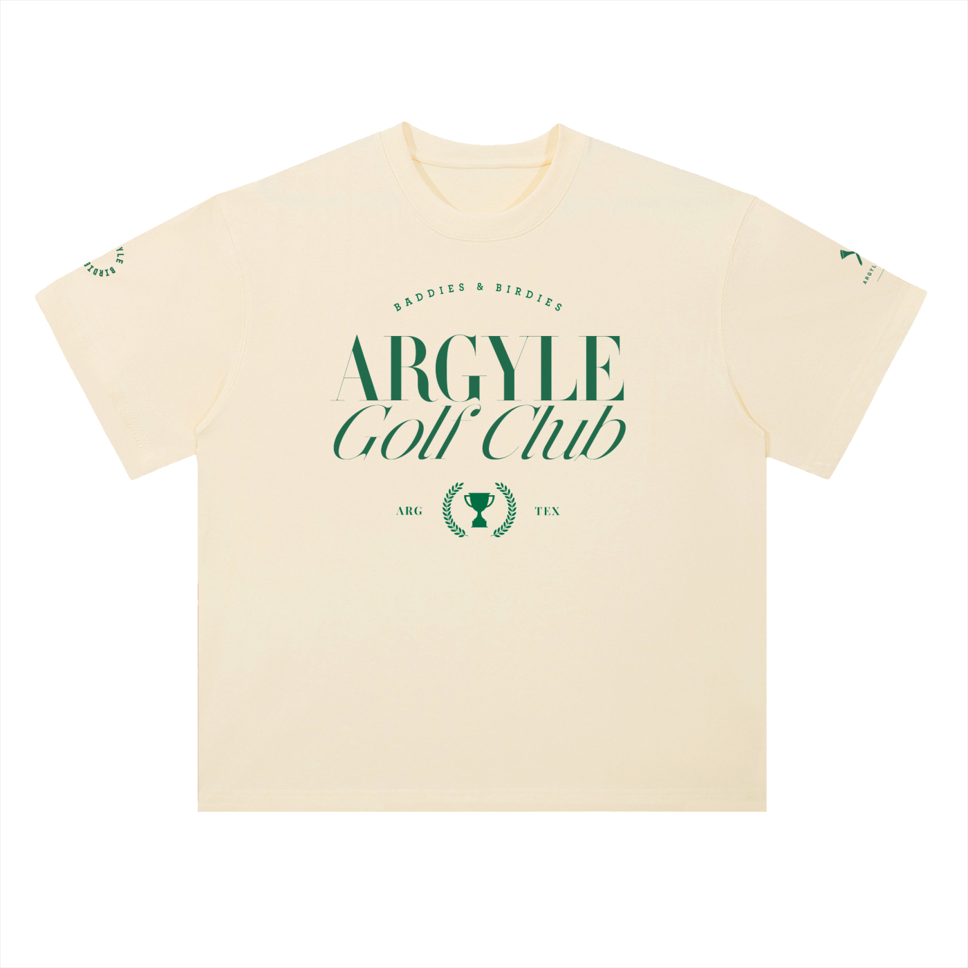 Argyle Golf Drop Shoulder Cotton Tee