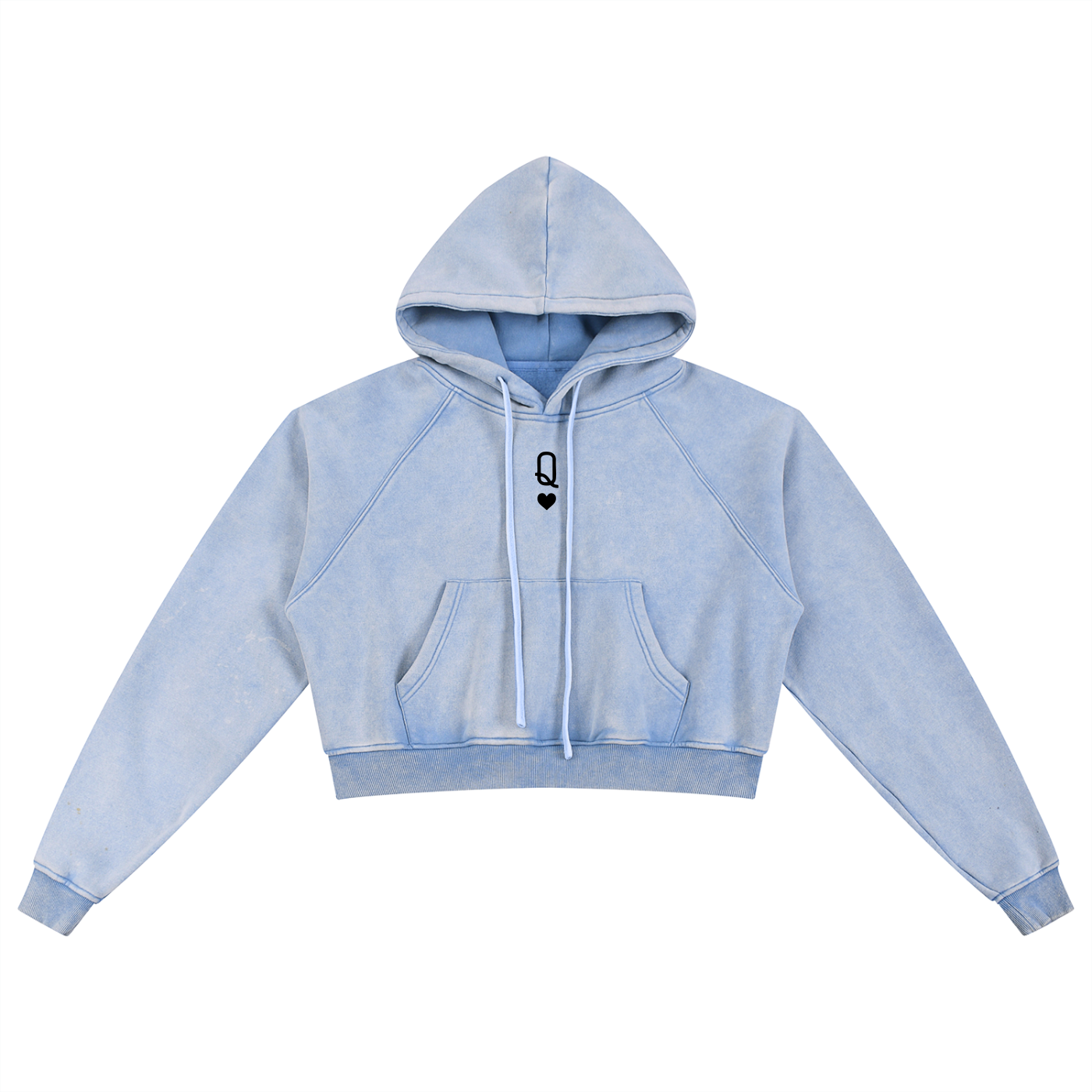 Womens TX Cheer Washed Cropped Hoodie