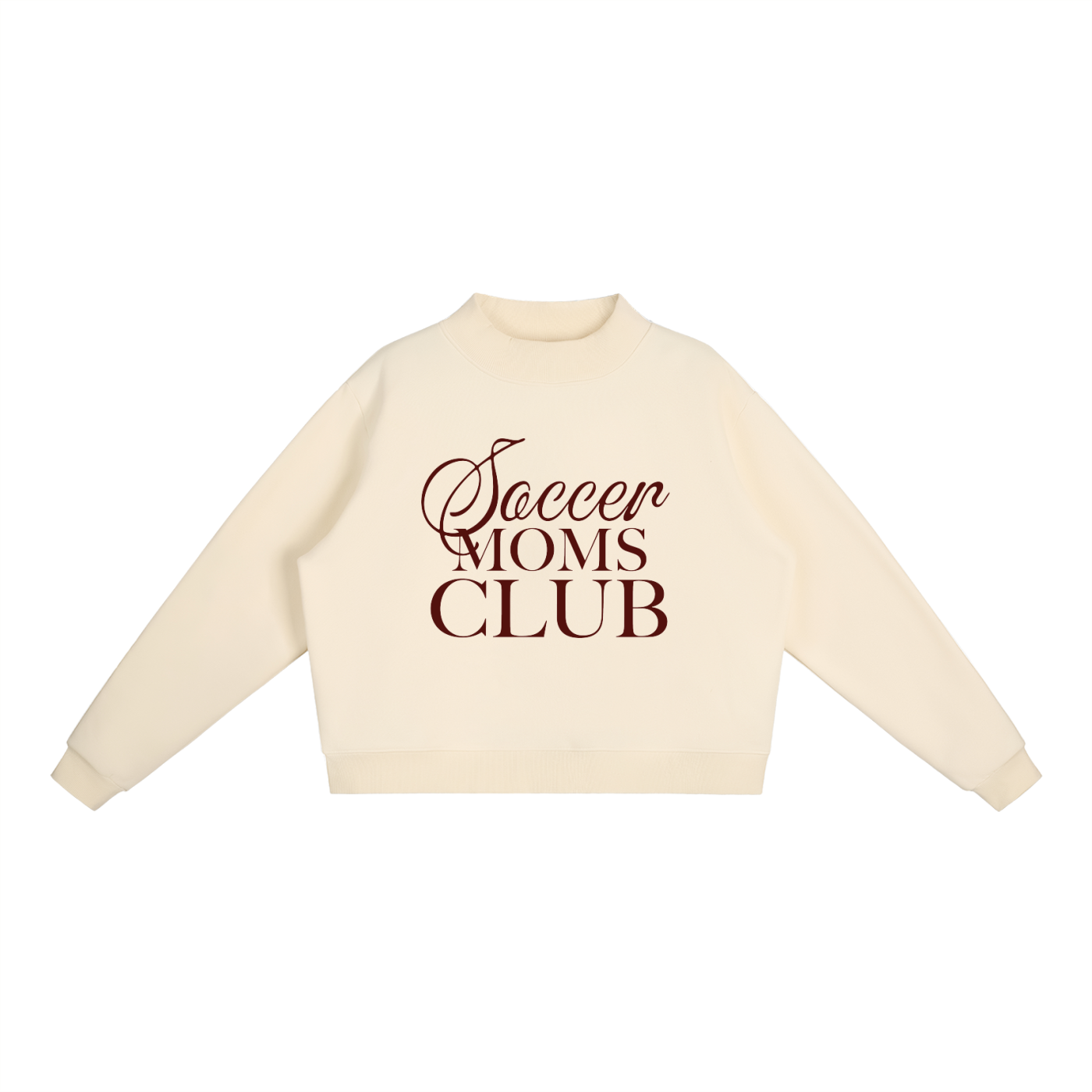 Womens Soccer Mom Mock Crewneck Sweatshirt