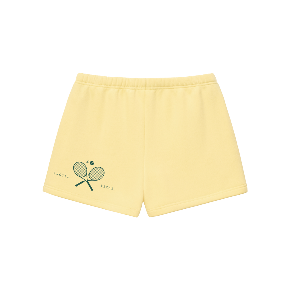 Womens Tennis Fleece Drawstring Sweatshorts