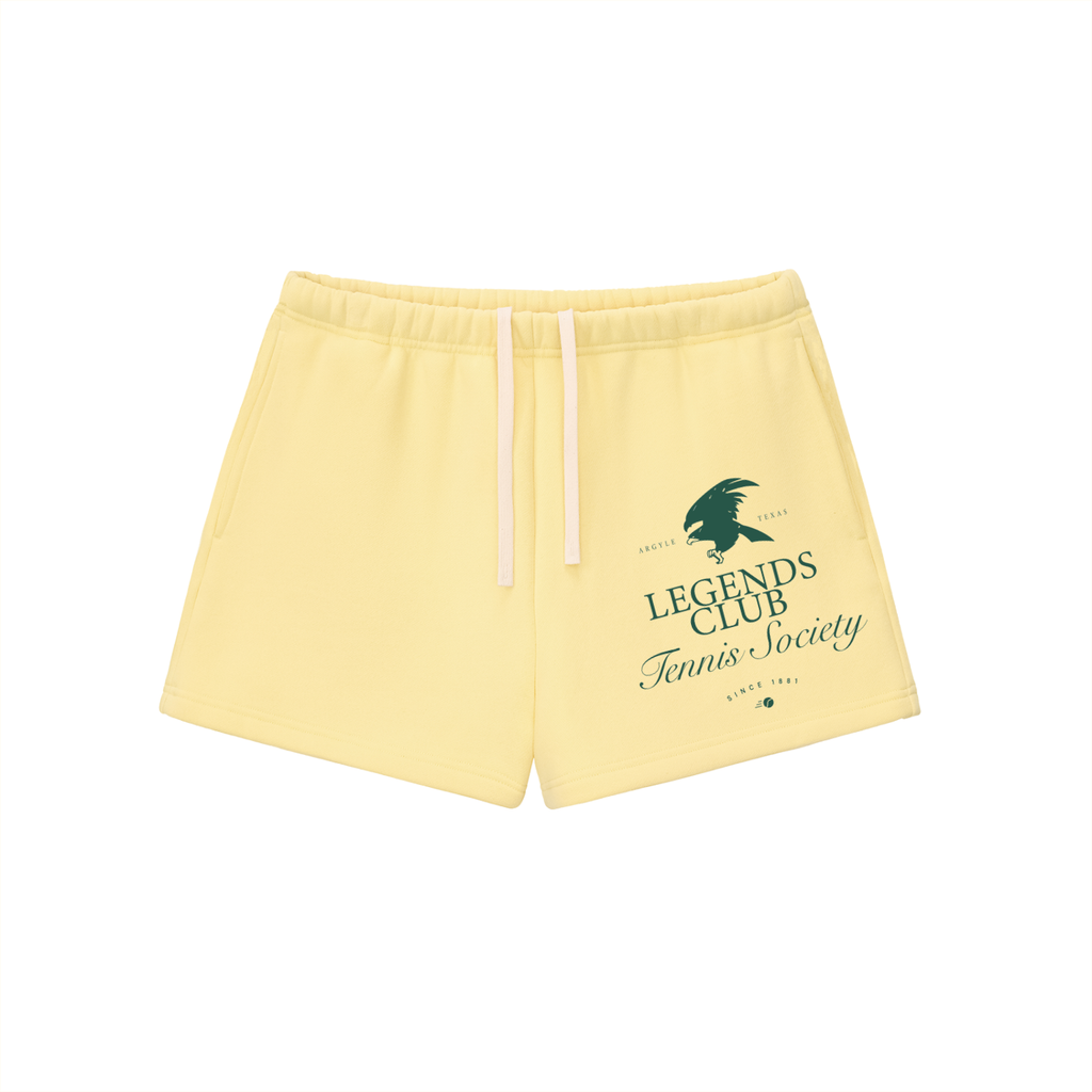 Womens Tennis Fleece Drawstring Sweatshorts
